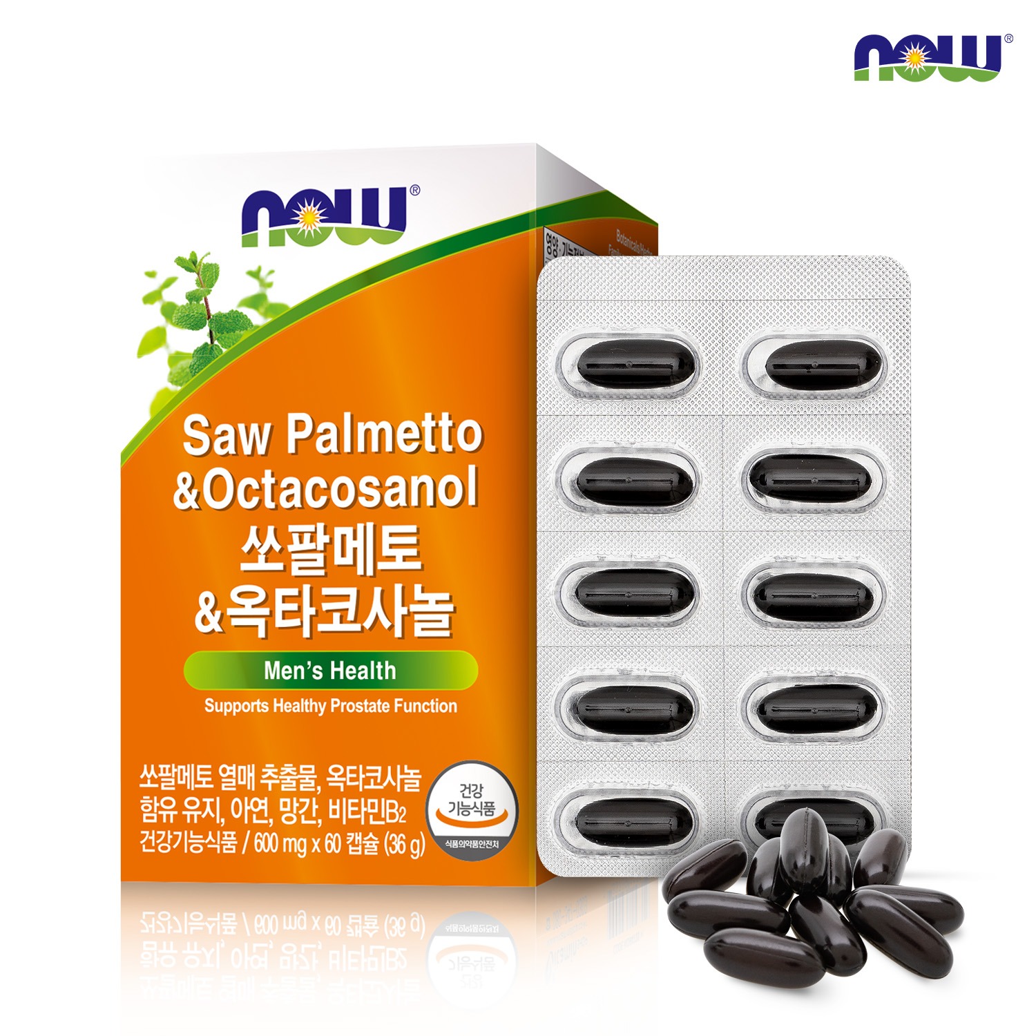 나우푸드 쏘팔메토&amp;옥타코사놀 60캡슐 2개월분